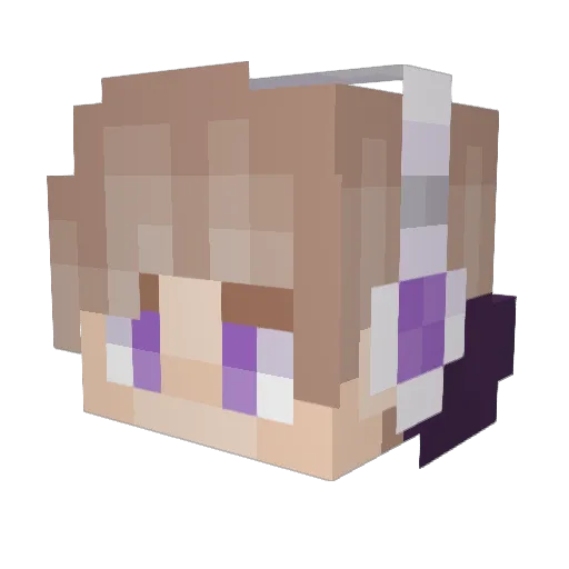 Hexron Minecraft avatar head, 3D render