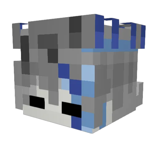 Hexrona Minecraft avatar head, 3D render
