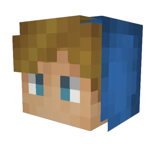 Hexsitt Minecraft avatar head, 3D render