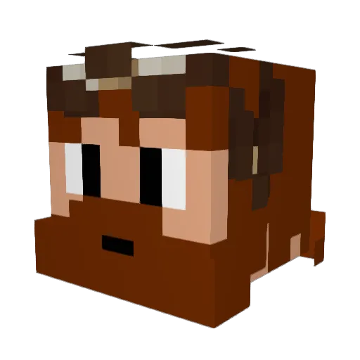 HextheWarlock Minecraft avatar head, 3D render