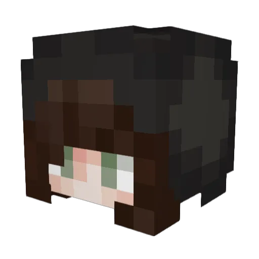 Hextinct Minecraft avatar head, 3D render