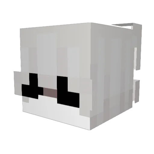 Hexx Minecraft avatar head, 3D render