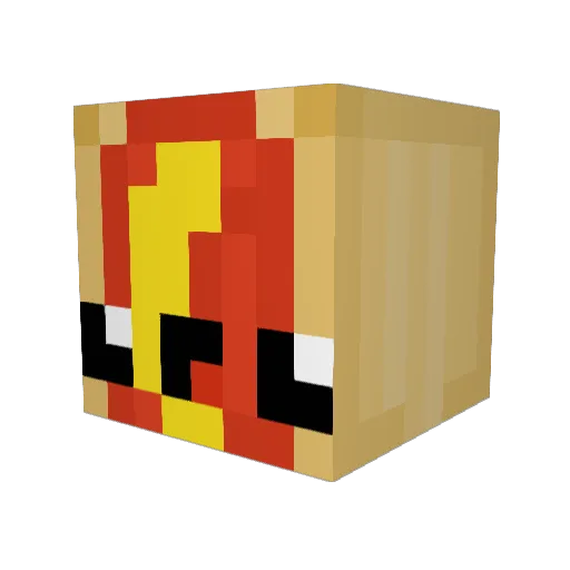 HexyMo Minecraft avatar head, 3D render