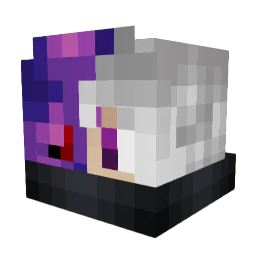 HexyPvP Minecraft avatar head, 3D render