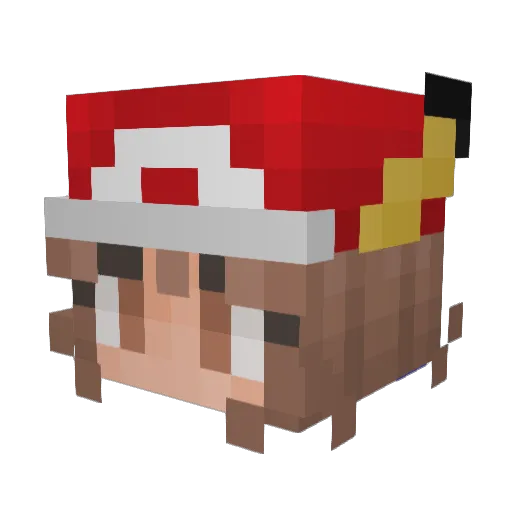 Hexzzz Minecraft avatar head, 3D render