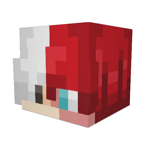 HeyAlds Minecraft avatar head, 3D render