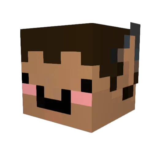HeyAndBye Minecraft avatar head, 3D render