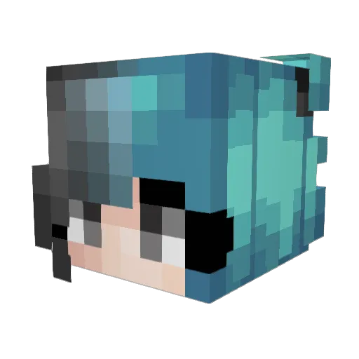 HeyBoo Minecraft avatar head, 3D render
