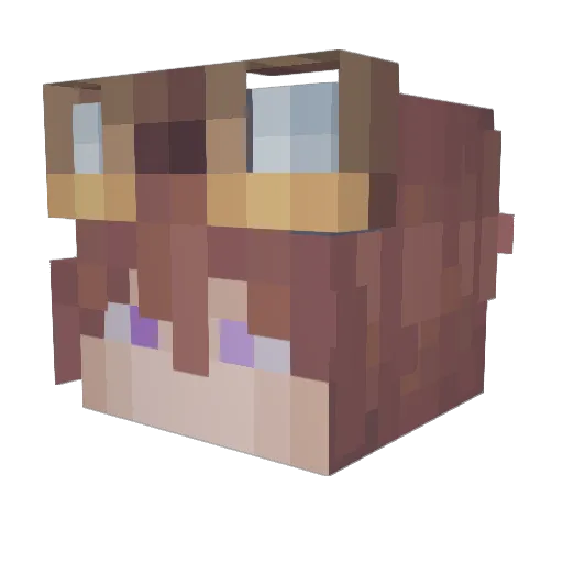HeyDaewo Minecraft avatar head, 3D render
