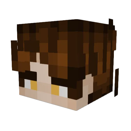 HeyDexed Minecraft avatar head, 3D render