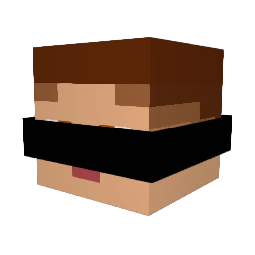 HeyElija Minecraft avatar head, 3D render