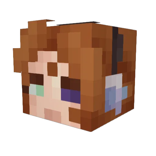 HeyEphi Minecraft avatar head, 3D render