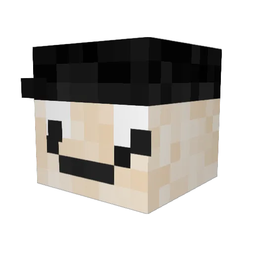 HeyGobleno Minecraft avatar head, 3D render