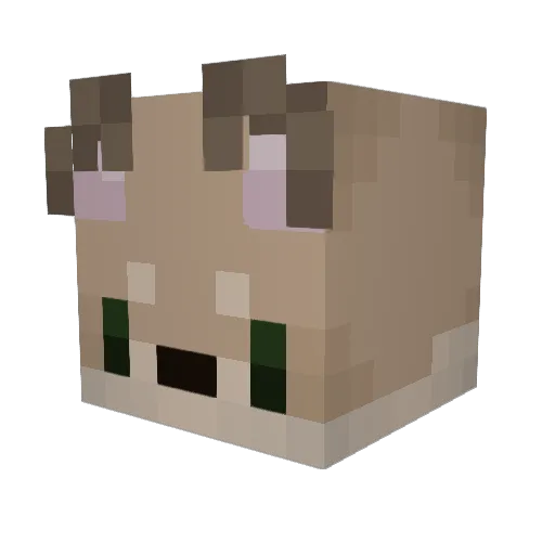 HeyHuey Minecraft avatar head, 3D render