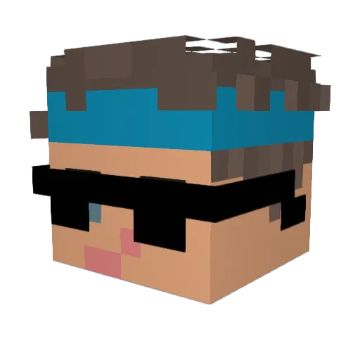 HeyIhr Minecraft avatar head, 3D render