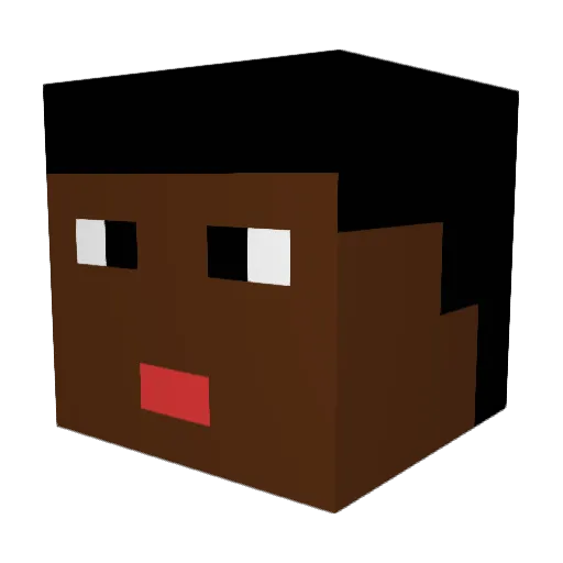 HeyImChimpo Minecraft avatar head, 3D render