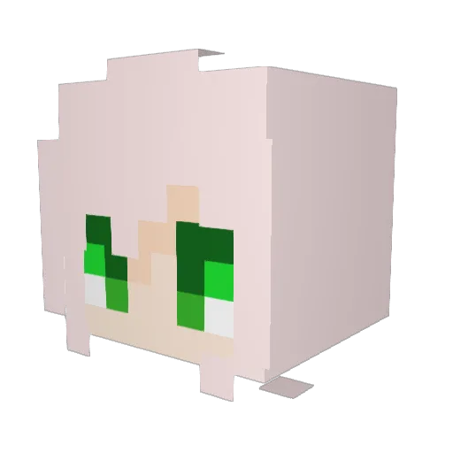 HeyImMitsu Minecraft avatar head, 3D render