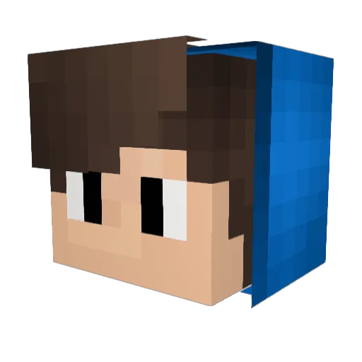 HeyImSnow Minecraft avatar head, 3D render