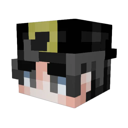 HeyImVinny Minecraft avatar head, 3D render