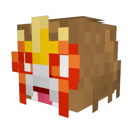 HeyImWozza Minecraft avatar head, 3D render
