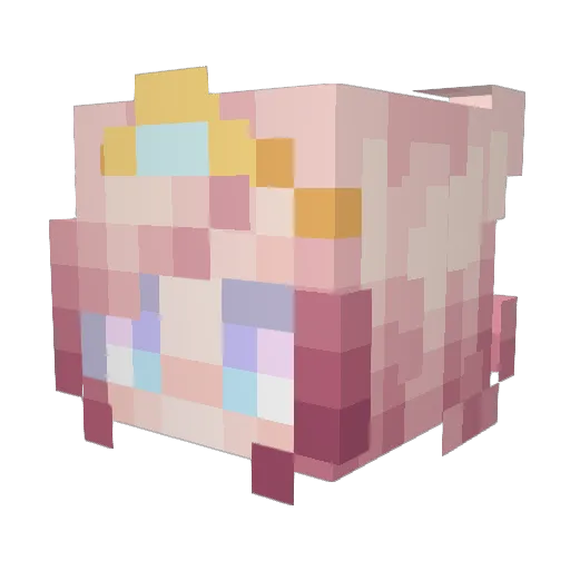 HeyItsArii Minecraft avatar head, 3D render