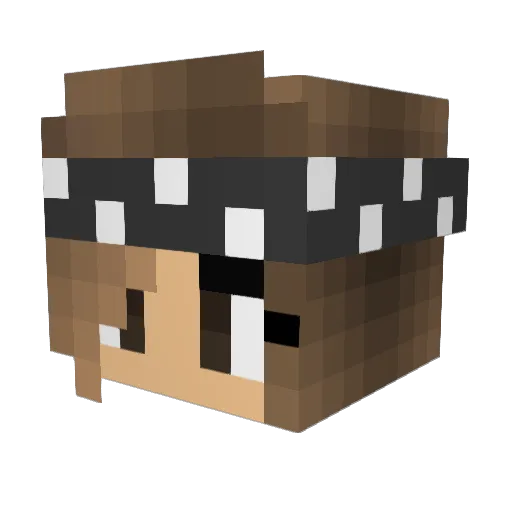 HeyItsAshlee Minecraft avatar head, 3D render