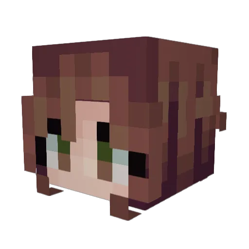 HeyItsClover Minecraft avatar head, 3D render