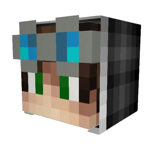 HeyItsCristi Minecraft avatar head, 3D render