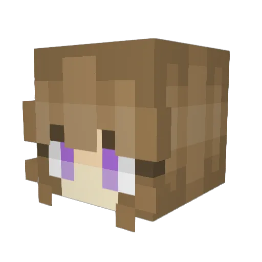 HeyItsLizzy Minecraft avatar head, 3D render