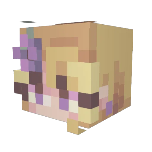 HeyItsMadday Minecraft avatar head, 3D render