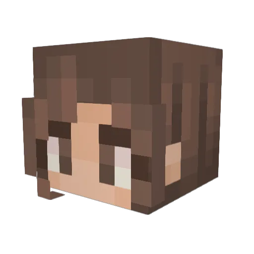 HeyItsSerenity Minecraft avatar head, 3D render