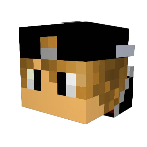 HeyItsTy Minecraft avatar head, 3D render