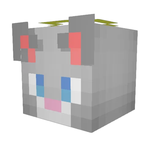 HeyItzDerpy Minecraft avatar head, 3D render