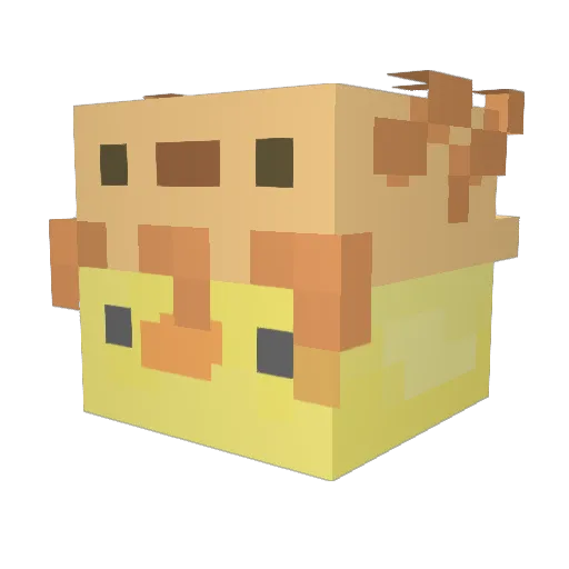 HeyItzJ Minecraft avatar head, 3D render