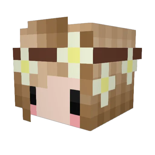 HeyItzLauraxx Minecraft avatar head, 3D render