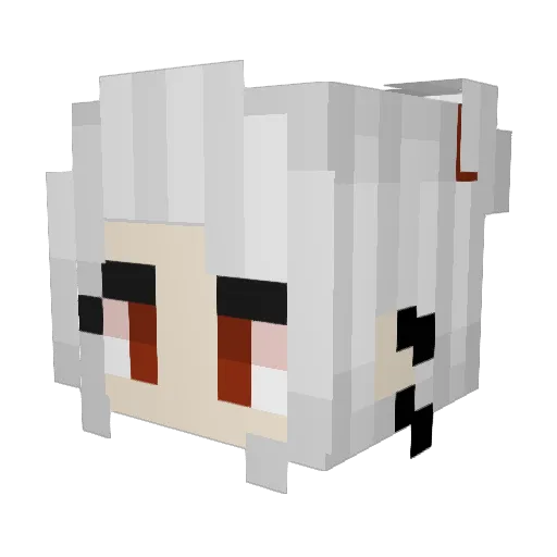 HeyItzLydia Minecraft avatar head, 3D render
