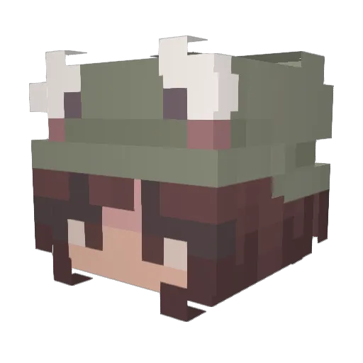 HeyIzzy Minecraft avatar head, 3D render