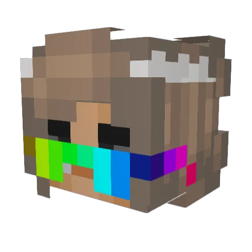 HeyJackiee Minecraft avatar head, 3D render