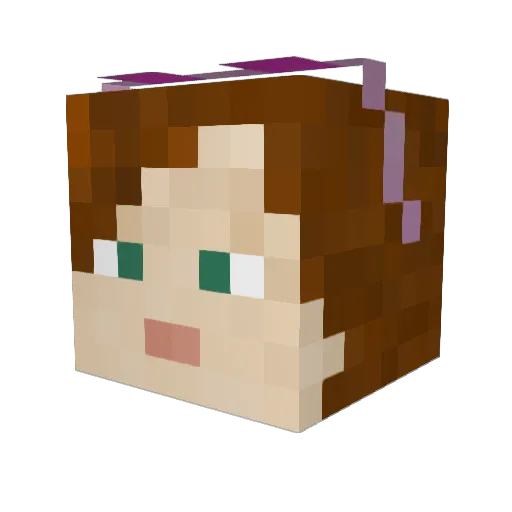 HeyLizarsta Minecraft avatar head, 3D render