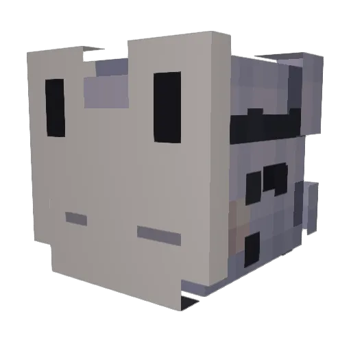 HeyLucky Minecraft avatar head, 3D render