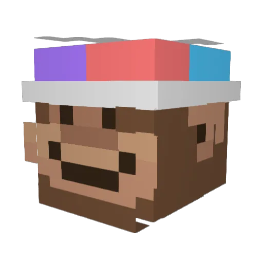 HeyMalthe Minecraft avatar head, 3D render