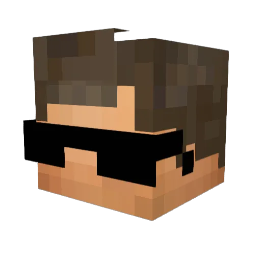 HeyMatts Minecraft avatar head, 3D render