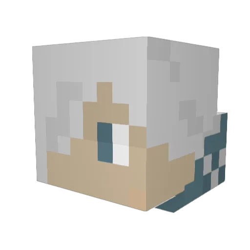 HeyPeeps157 Minecraft avatar head, 3D render