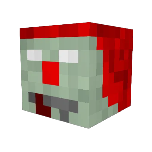 HeyRELAX Minecraft avatar head, 3D render