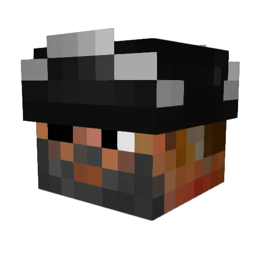 HeyRobin_ Minecraft avatar head, 3D render
