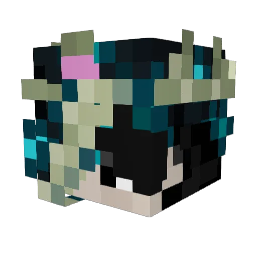 HeySaFi Minecraft avatar head, 3D render