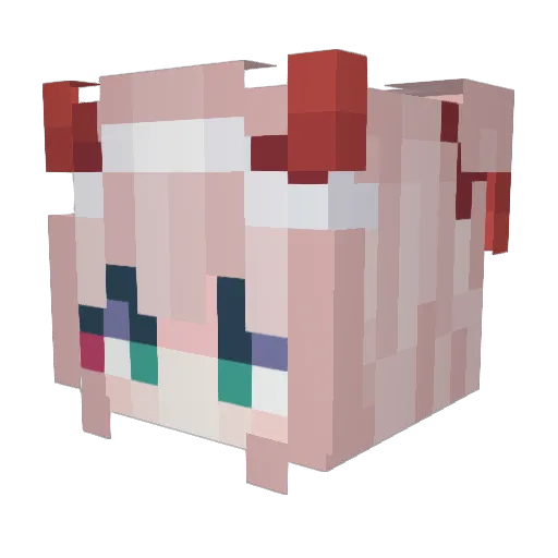 HeySophi1 Minecraft avatar head, 3D render
