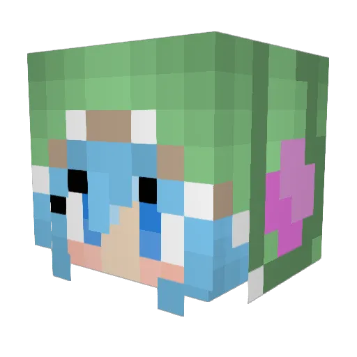 Hey_MerMer Minecraft avatar head, 3D render