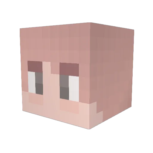 Hey_hique Minecraft avatar head, 3D render