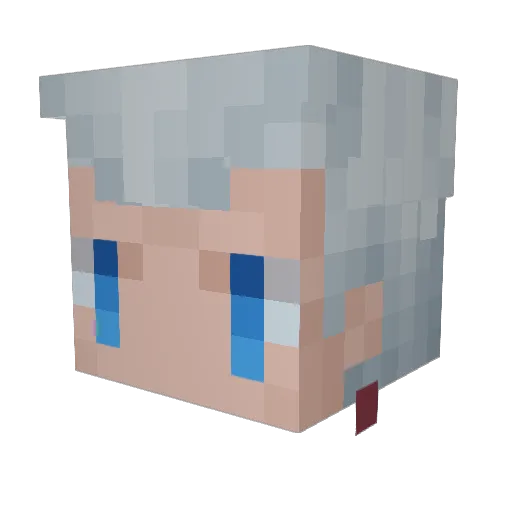 Hey_moomiN Minecraft avatar head, 3D render